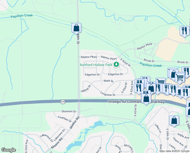 map of restaurants, bars, coffee shops, grocery stores, and more near 4507 Edgerton Drive in Bellevue