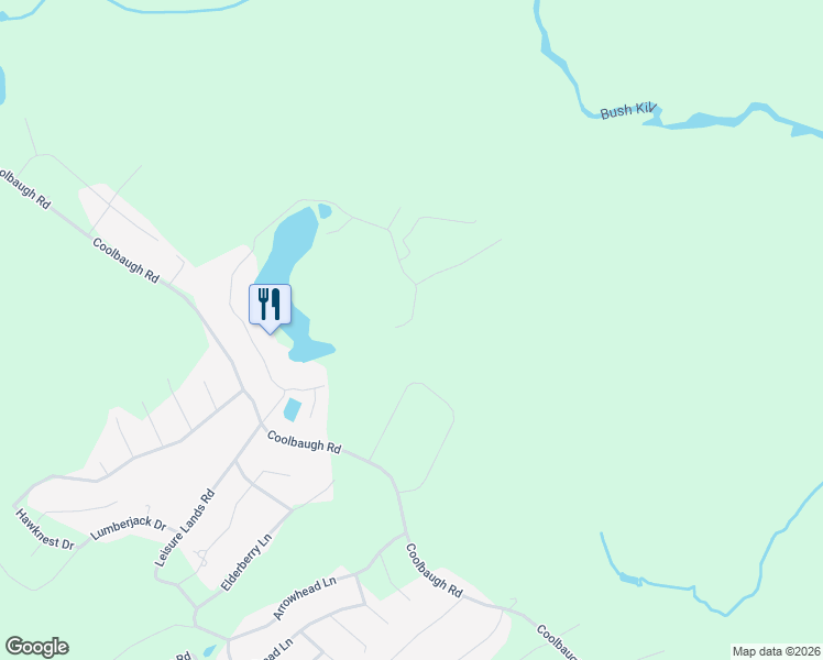 map of restaurants, bars, coffee shops, grocery stores, and more near 195 Leisure Lands Road in East Stroudsburg
