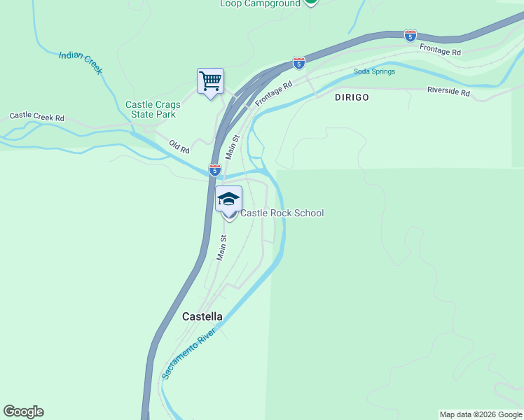 map of restaurants, bars, coffee shops, grocery stores, and more near 29386 Castella Loop Road in Castella