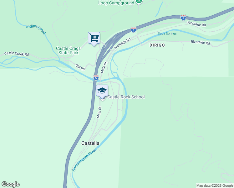 map of restaurants, bars, coffee shops, grocery stores, and more near 29386 Castella Loop Road in Castella