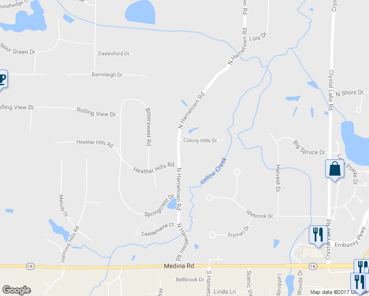 map of restaurants, bars, coffee shops, grocery stores, and more near 299 N Hametown Rd in Montrose-Ghent