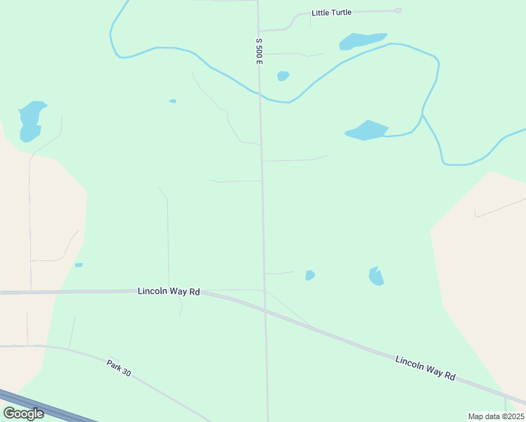 map of restaurants, bars, coffee shops, grocery stores, and more near County Road 500 East in Whitley County