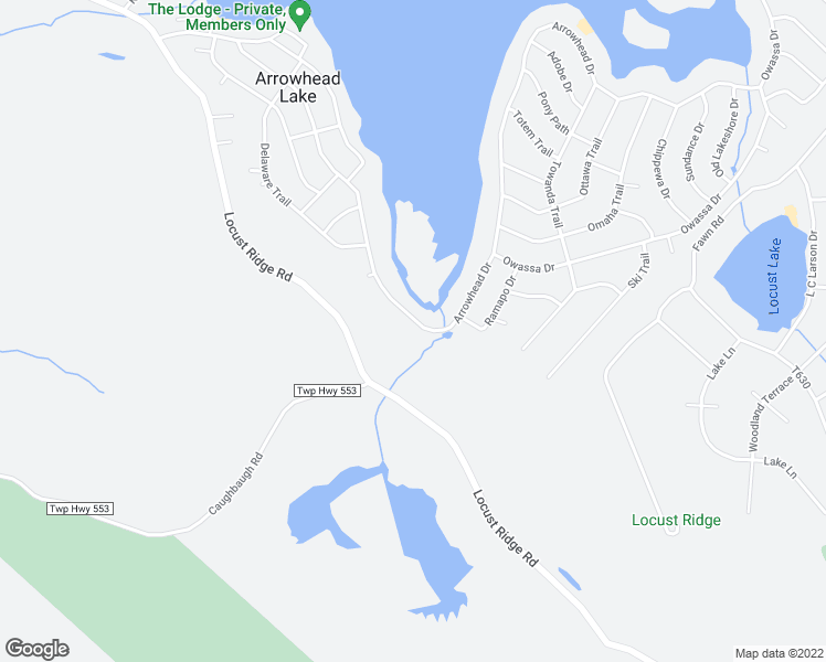 map of restaurants, bars, coffee shops, grocery stores, and more near 1154 Arrowhead Drive in Monroe County