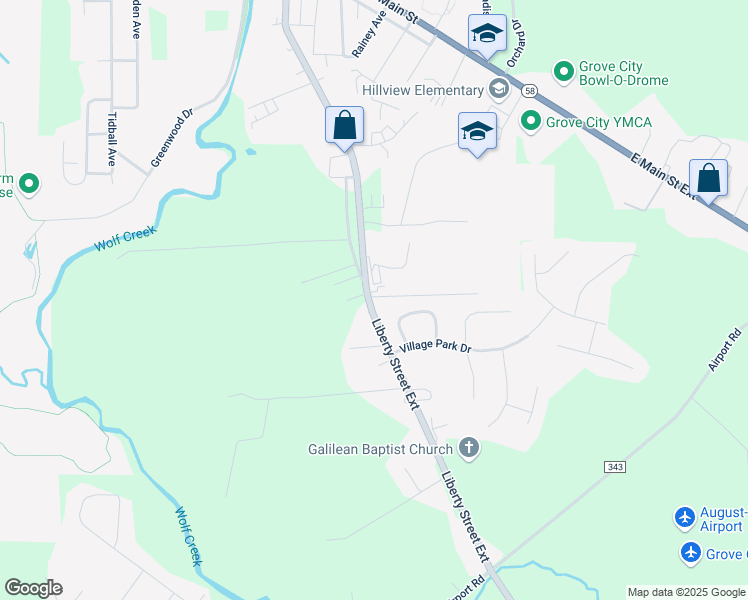 map of restaurants, bars, coffee shops, grocery stores, and more near 790 Liberty Street Extension in Grove City