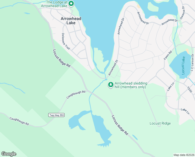 map of restaurants, bars, coffee shops, grocery stores, and more near 1154 Arrowhead Drive in Monroe County