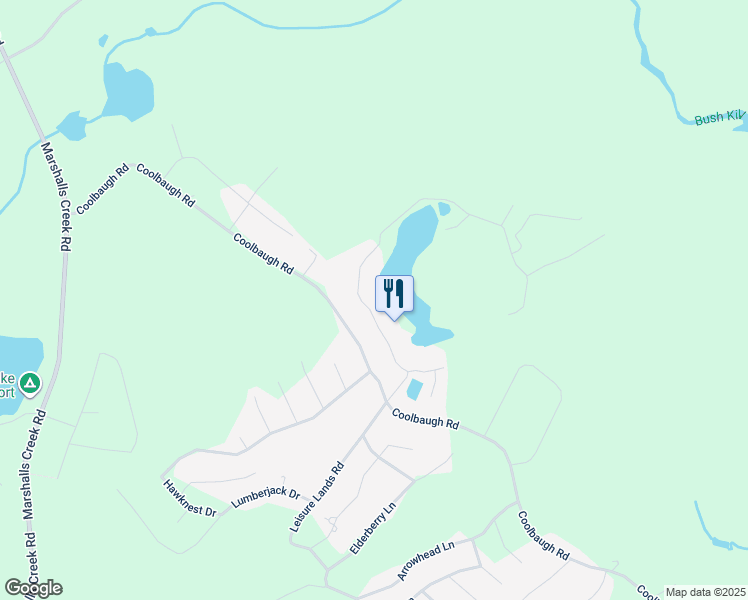 map of restaurants, bars, coffee shops, grocery stores, and more near 3354 Frontier Road in East Stroudsburg