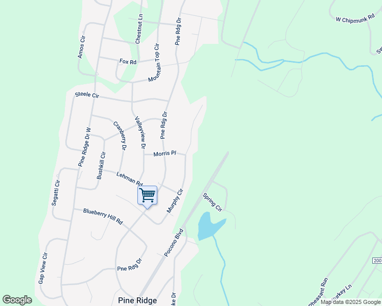 map of restaurants, bars, coffee shops, grocery stores, and more near 194 Murphy Circle in Bushkill