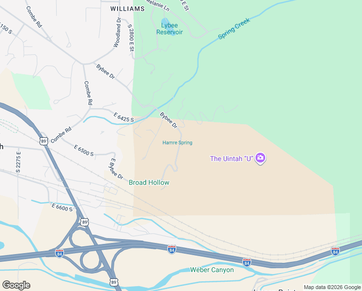 map of restaurants, bars, coffee shops, grocery stores, and more near 6548 Bybee Drive in Ogden