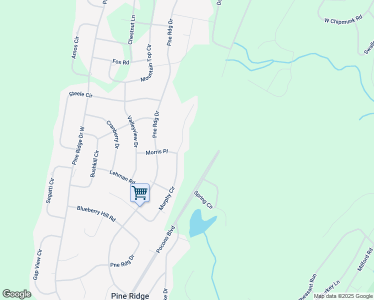 map of restaurants, bars, coffee shops, grocery stores, and more near 198 Murphy Circle in Bushkill