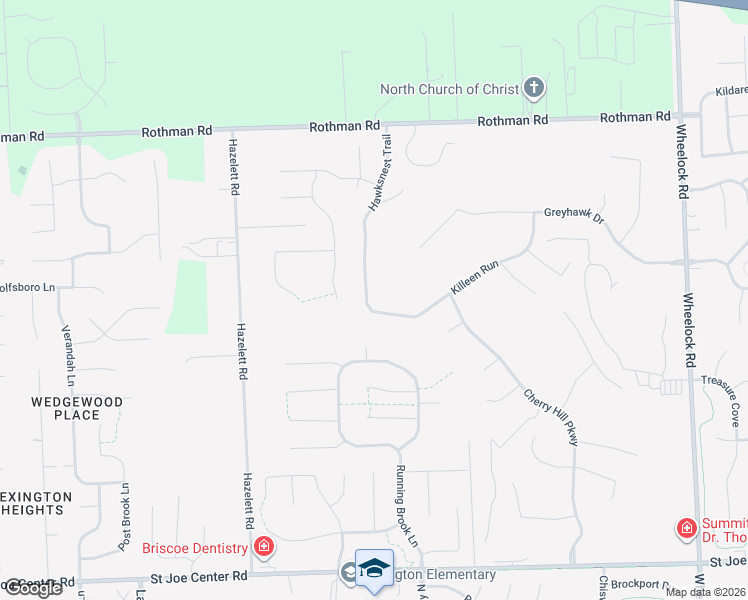 map of restaurants, bars, coffee shops, grocery stores, and more near 6826 Hawksnest Trail in Fort Wayne