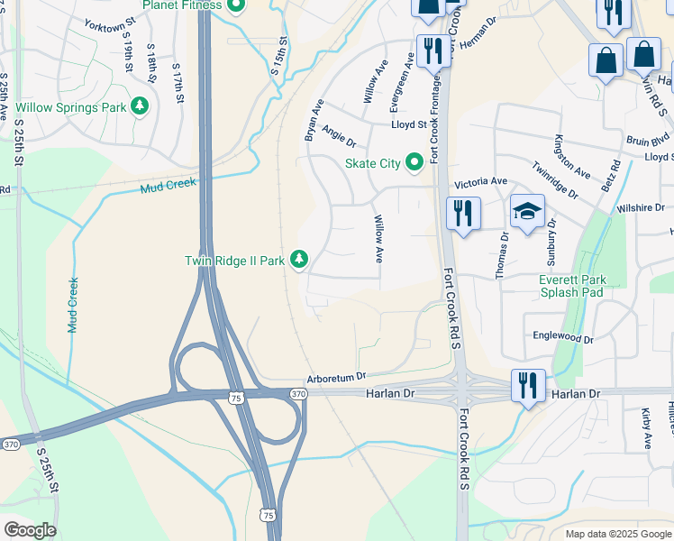 map of restaurants, bars, coffee shops, grocery stores, and more near 2809 Hansen Circle in Bellevue