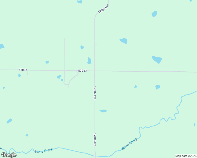 map of restaurants, bars, coffee shops, grocery stores, and more near 56990 170th Avenue in Lacona