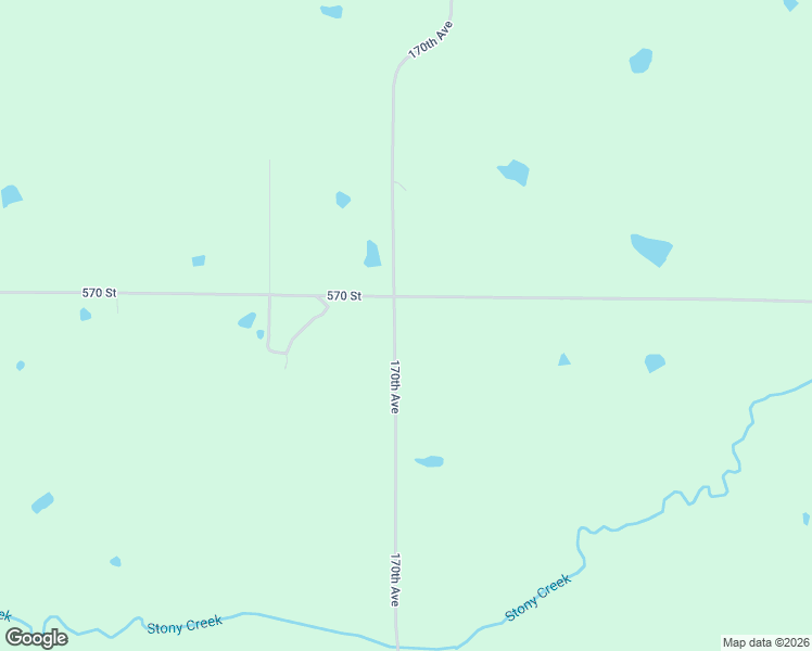 map of restaurants, bars, coffee shops, grocery stores, and more near 56990 170th Avenue in Lacona