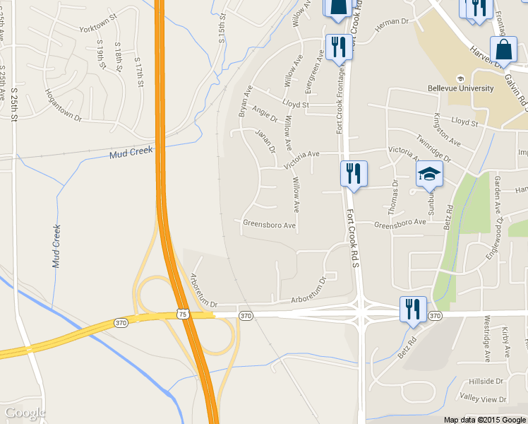 map of restaurants, bars, coffee shops, grocery stores, and more near 2809 Hansen Circle in Bellevue