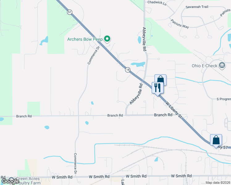 map of restaurants, bars, coffee shops, grocery stores, and more near 345 Westgrove Court in Medina