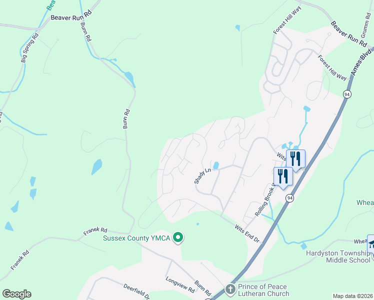 map of restaurants, bars, coffee shops, grocery stores, and more near 10 Winding Way in Hamburg