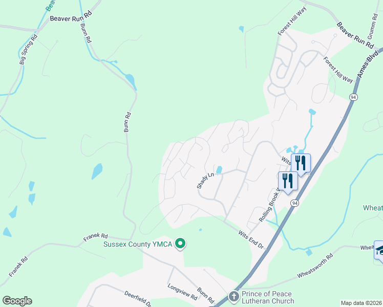 map of restaurants, bars, coffee shops, grocery stores, and more near 10 Winding Way in Hamburg