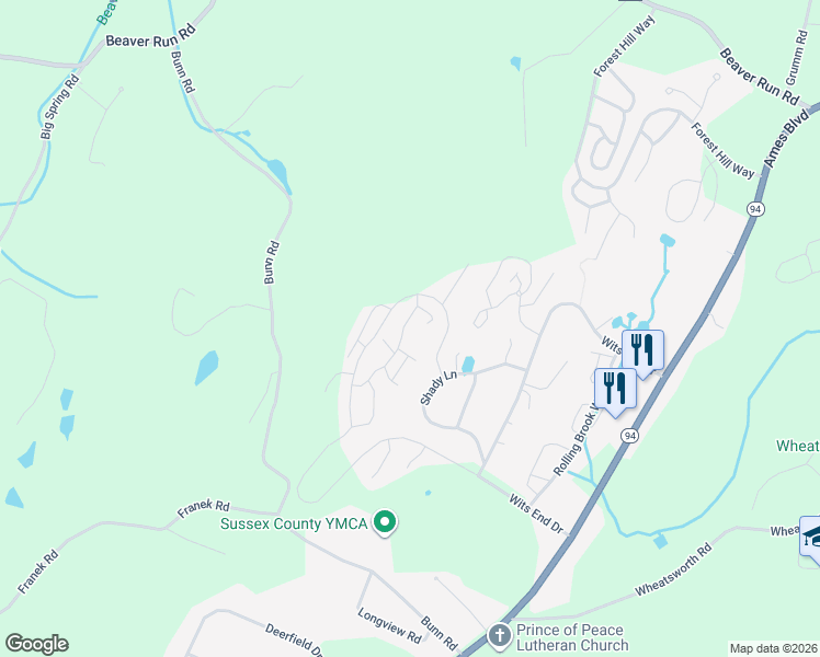map of restaurants, bars, coffee shops, grocery stores, and more near 10 Winding Way in Hamburg