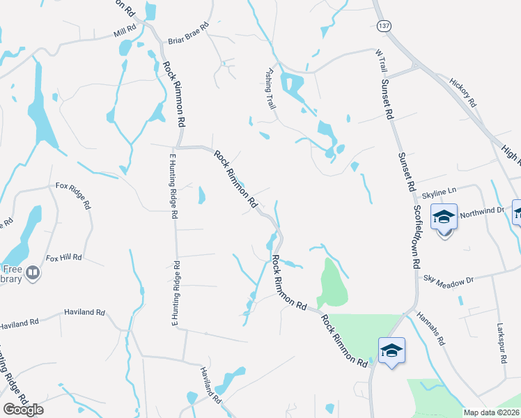map of restaurants, bars, coffee shops, grocery stores, and more near 304 Rock Rimmon Road in Stamford