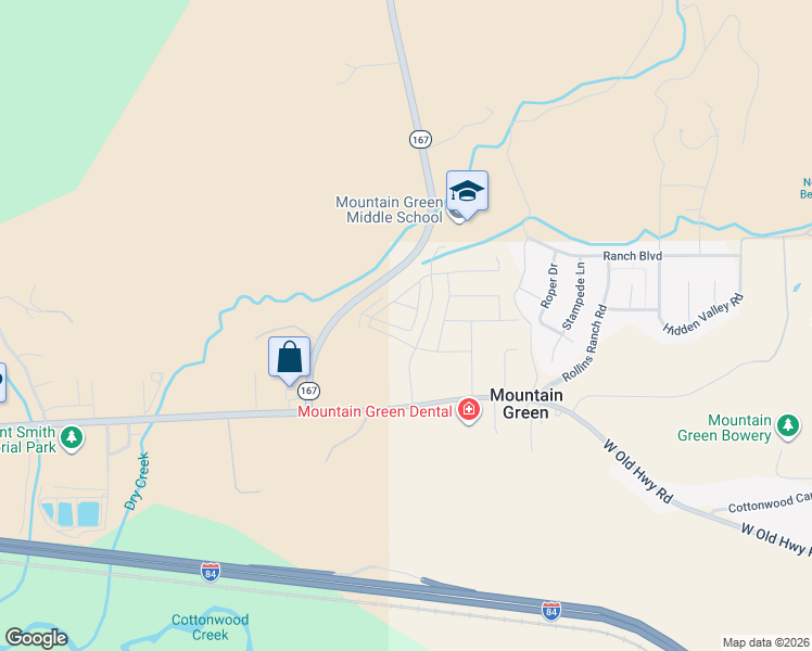 map of restaurants, bars, coffee shops, grocery stores, and more near 5036 West Zion Road in Morgan