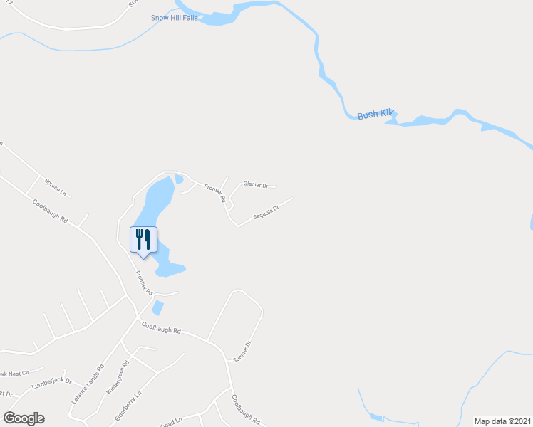 map of restaurants, bars, coffee shops, grocery stores, and more near Willow Ln in East Stroudsburg