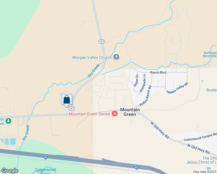 map of restaurants, bars, coffee shops, grocery stores, and more near 5936 North Angels Landing Drive in Mountain Green