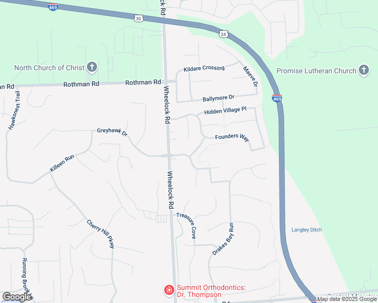 map of restaurants, bars, coffee shops, grocery stores, and more near 7007 Tiger Lily Pl in Fort Wayne