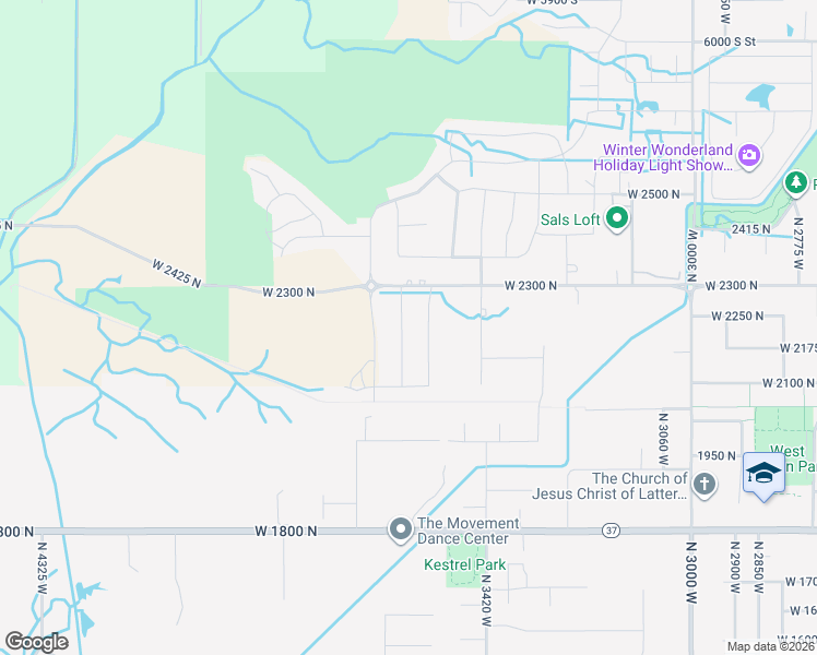 map of restaurants, bars, coffee shops, grocery stores, and more near 2212 3600 West in Clinton