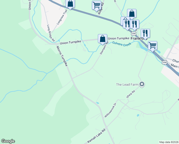 map of restaurants, bars, coffee shops, grocery stores, and more near 20 Stempert Road in Branchville