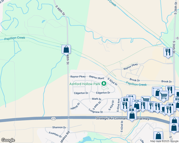map of restaurants, bars, coffee shops, grocery stores, and more near 4462 Brook Drive in Bellevue