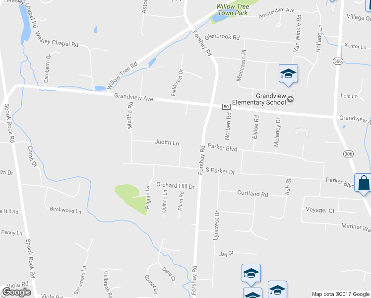 map of restaurants, bars, coffee shops, grocery stores, and more near 6 Judith Lane in Monsey