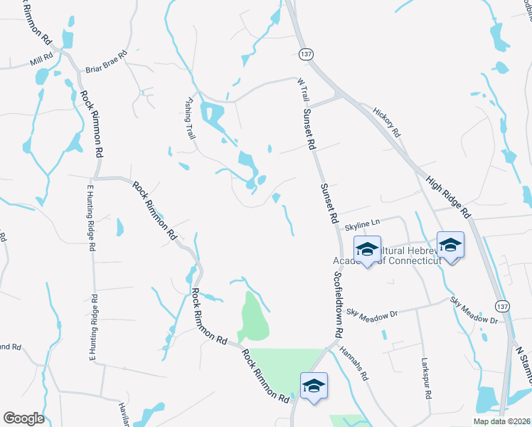 map of restaurants, bars, coffee shops, grocery stores, and more near 209 Fishing Trail in Stamford