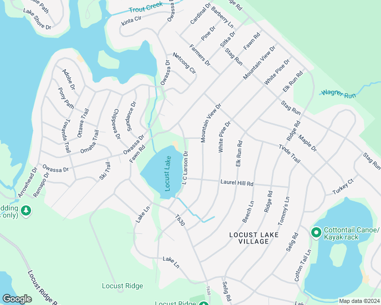 map of restaurants, bars, coffee shops, grocery stores, and more near 158 L C Larson Drive in Monroe County