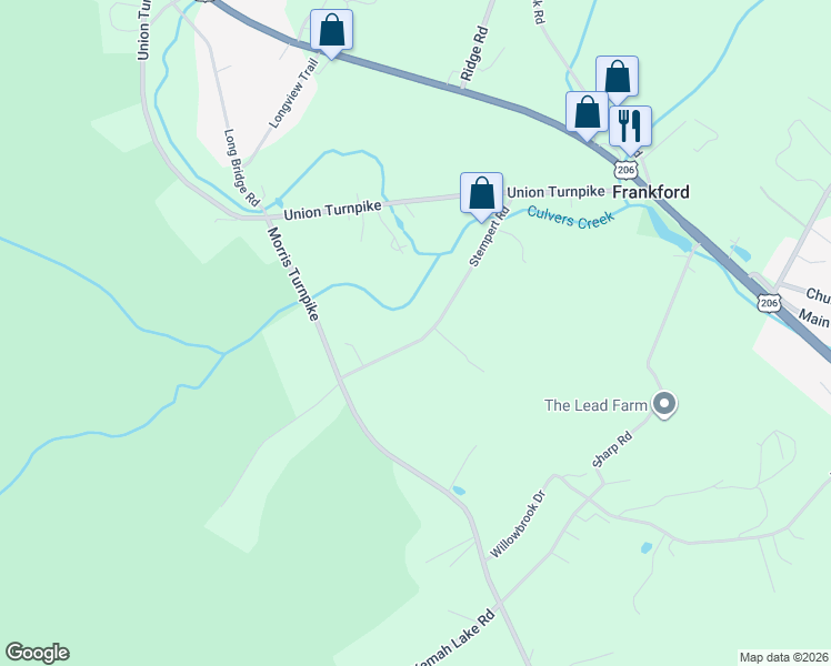 map of restaurants, bars, coffee shops, grocery stores, and more near 20 Stempert Road in Branchville