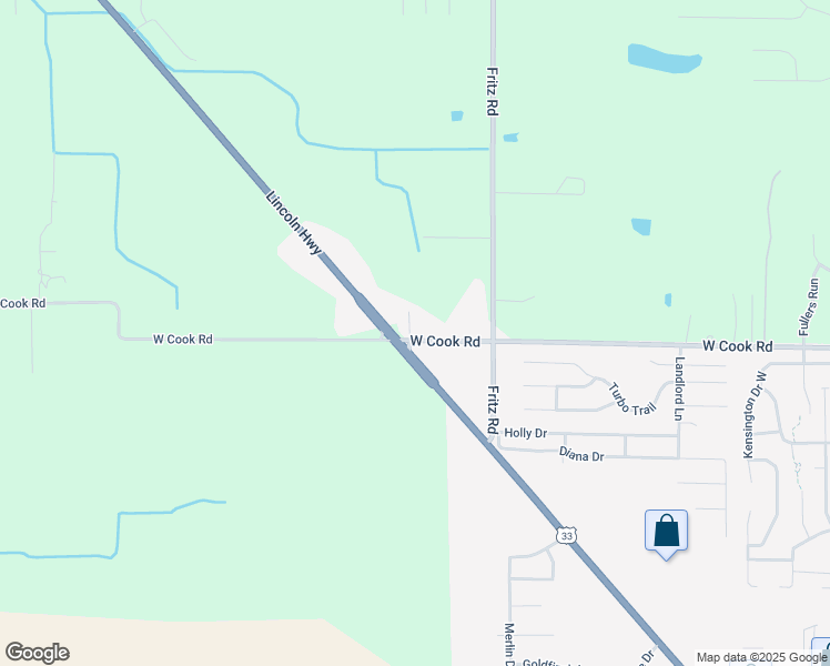 map of restaurants, bars, coffee shops, grocery stores, and more near 5622 Goshen Road in Fort Wayne