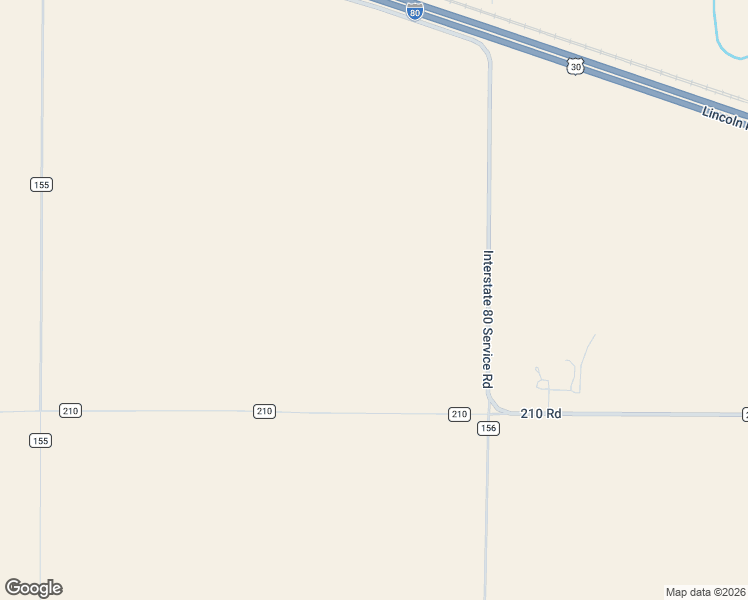 map of restaurants, bars, coffee shops, grocery stores, and more near 5594 County Road 210 in Pine Bluffs