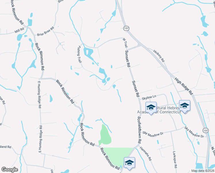 map of restaurants, bars, coffee shops, grocery stores, and more near 209 Fishing Trail in Stamford