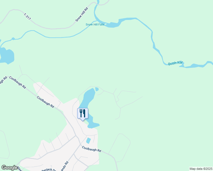 map of restaurants, bars, coffee shops, grocery stores, and more near 3437 Frontier Road in East Stroudsburg