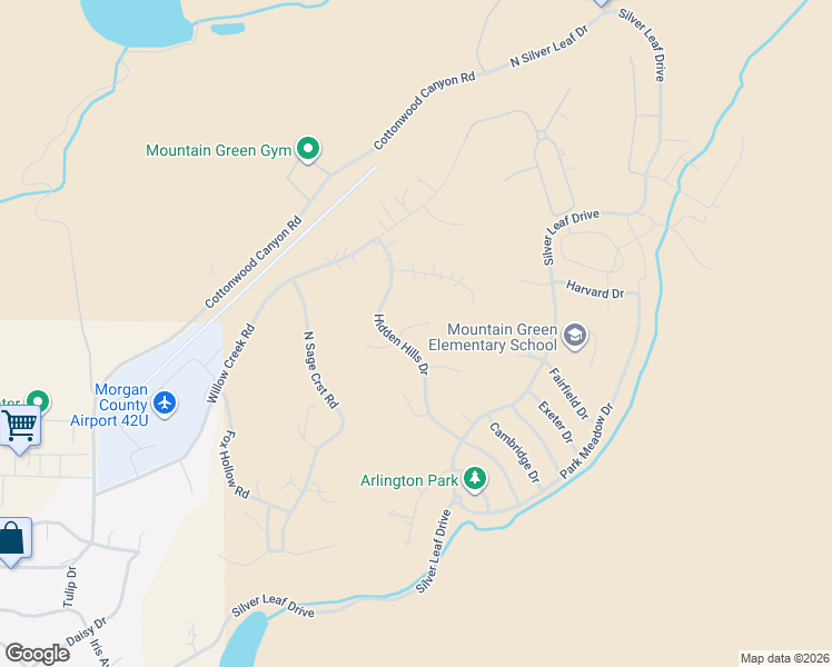 map of restaurants, bars, coffee shops, grocery stores, and more near 3521 Sunrise Circle in Morgan