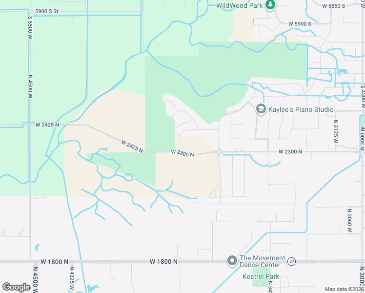 map of restaurants, bars, coffee shops, grocery stores, and more near 3831 West 2350 North in Clinton