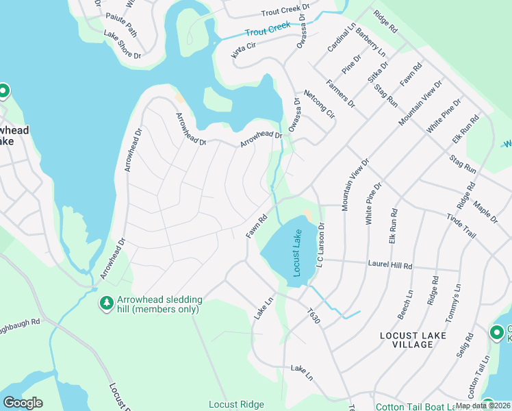 map of restaurants, bars, coffee shops, grocery stores, and more near 13399 Sundance Dr in POCONO LAKE