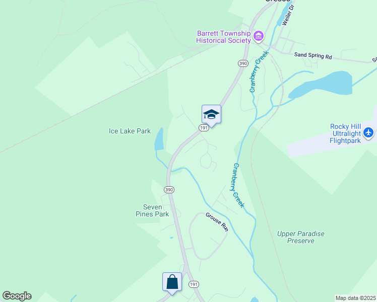 map of restaurants, bars, coffee shops, grocery stores, and more near Highway 390 in Cresco