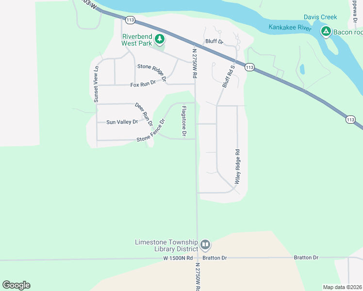 map of restaurants, bars, coffee shops, grocery stores, and more near 2798 Deer Run Drive in Kankakee