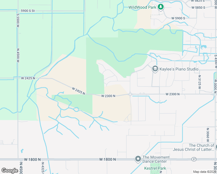 map of restaurants, bars, coffee shops, grocery stores, and more near 3826 West 2350 North in Clinton