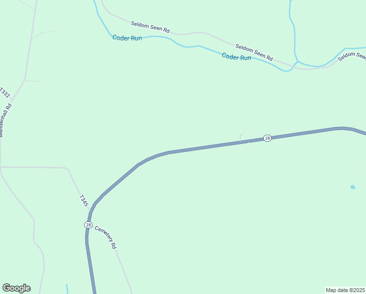 map of restaurants, bars, coffee shops, grocery stores, and more near 16567 Pennsylvania 28 in Brookville