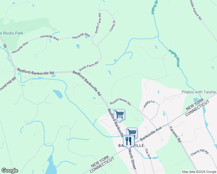 map of restaurants, bars, coffee shops, grocery stores, and more near 9 Jackson Road in Bedford