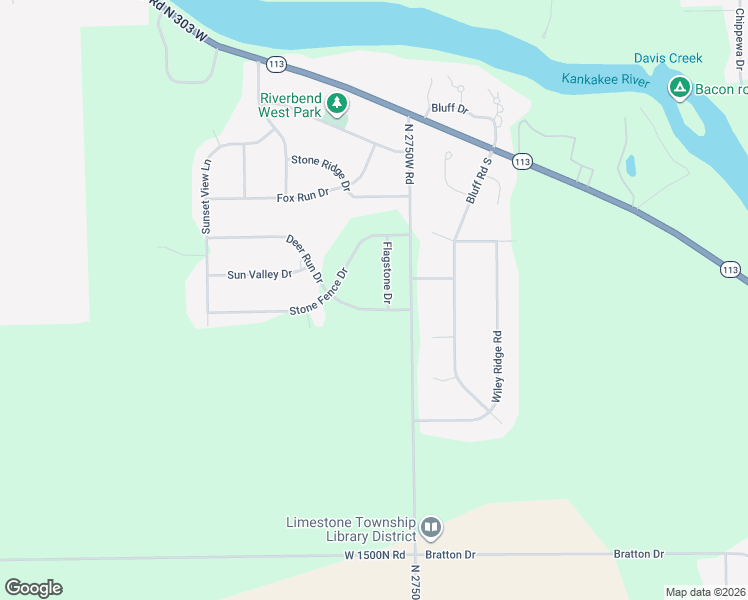 map of restaurants, bars, coffee shops, grocery stores, and more near 2798 Deer Run Drive in Kankakee