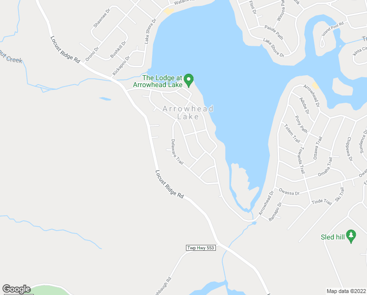 map of restaurants, bars, coffee shops, grocery stores, and more near 170 Comanche Trail in Monroe County