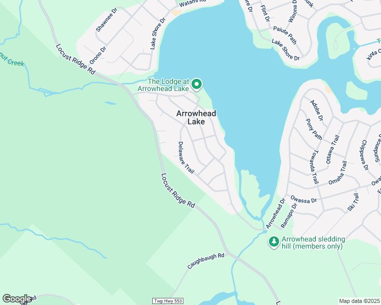 map of restaurants, bars, coffee shops, grocery stores, and more near 170 Comanche Trail in Monroe County