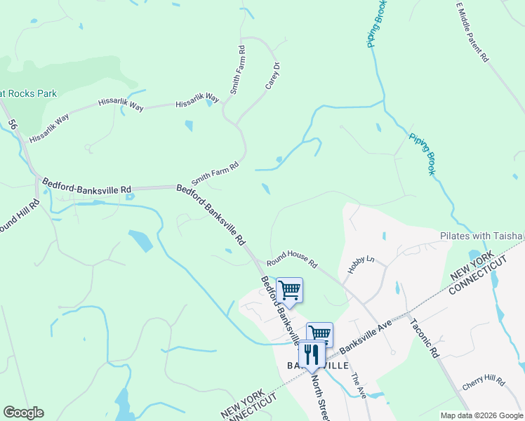 map of restaurants, bars, coffee shops, grocery stores, and more near 9 Jackson Road in Bedford